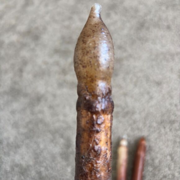 Set Of 3 Primitive Rustic Decor Farmhouse Fake Wax Candlestick Candles 9"& 7" #H - Picture 3 of 5